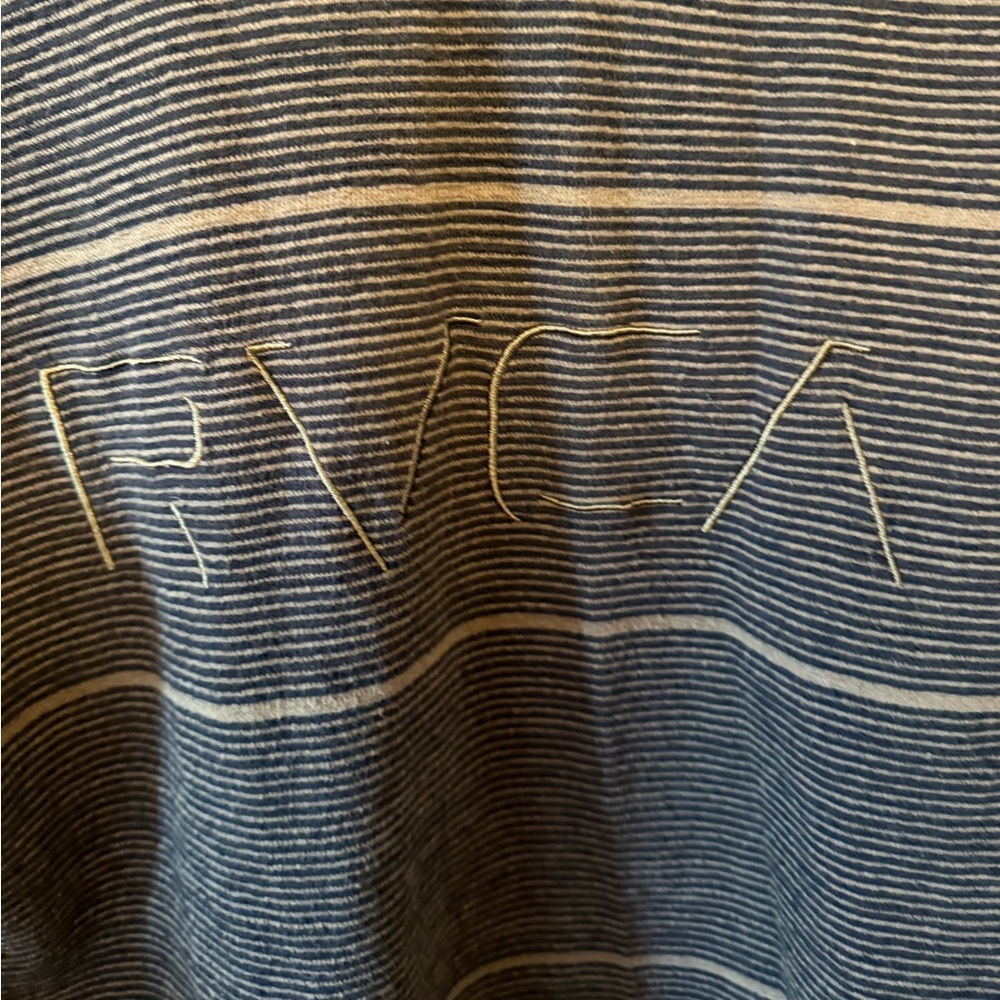 RVCA Men's Black Striped crewneck - Picture 2 of 5